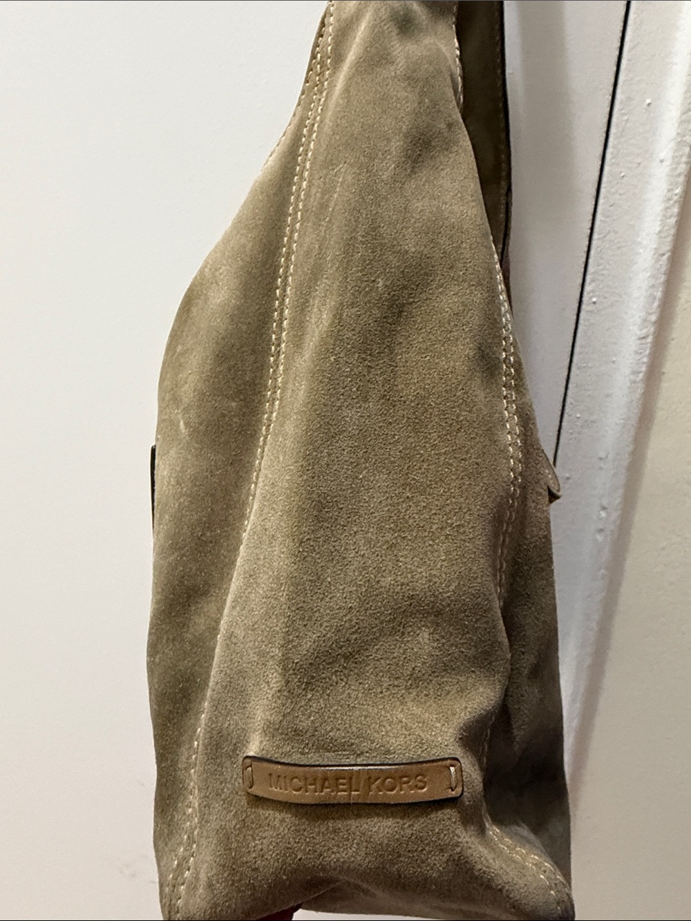 Michael Kors Men's Suede Sling Bag in Olive